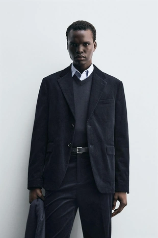 Купить Zara Вельветовый костюмный блейзер