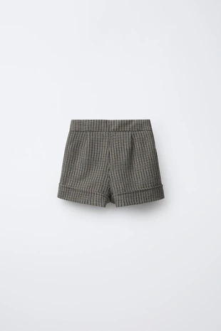 Khaki | 1639/733/505 - Zara Шорты-бермуды в клетку