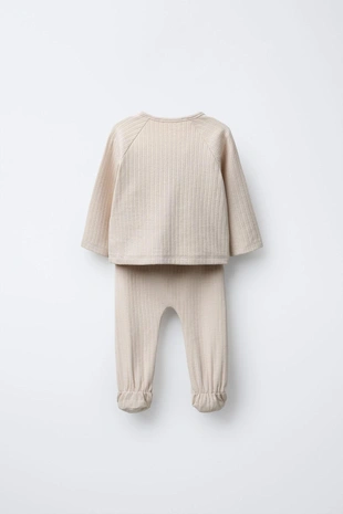 Купить Zara Комплект из футболки и легинсов с рельефным узором