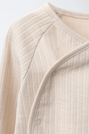 Sand | 4174/746/711 - Zara Комплект из футболки и легинсов с рельефным узором