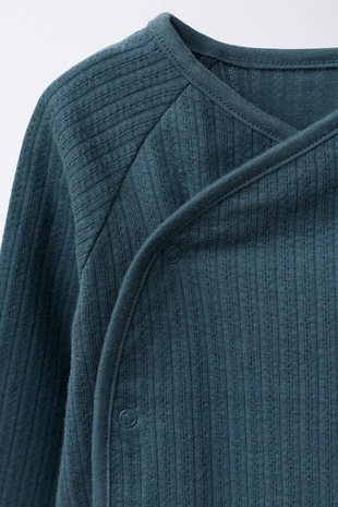 Petrol blue | 4174/746/409 - Zara Комплект из футболки и легинсов с рельефным узором
