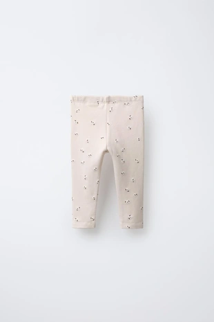 Утепленные легинсы с цветочным принтом- Заказать в России