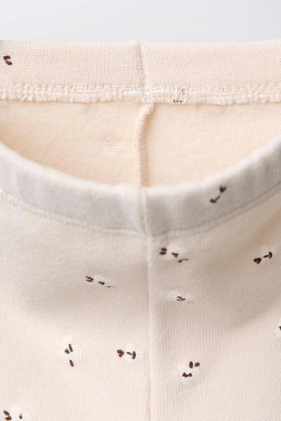 Утепленные легинсы с цветочным принтом- Заказать в России