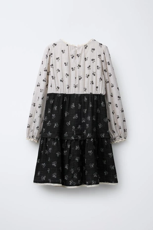 Платье в клетку и цветок- Заказать в России