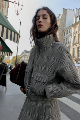 Бомбер «гусиная лапка»- Заказать в России