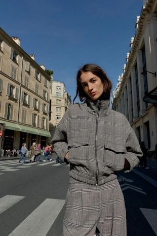 Бомбер «гусиная лапка»- Заказать в России