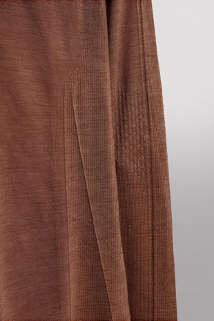 Brown | 4388/305/700 - Zara Бесшовная спортивная футболка с контрастными деталями