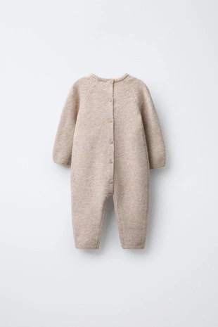 Купить Zara Вязаный комбинезон с вышитыми цветами