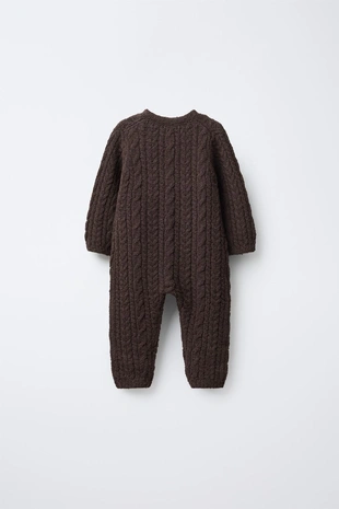 Купить Zara Вязаный комбинезон с узором «косы»