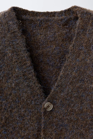 brown vigore | 5536/639/719 - Zara Кардиган из смесовой шерсти