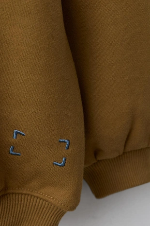 Gold | 1880/913/302 - Zara Однотонная толстовка с воротником-стойкой