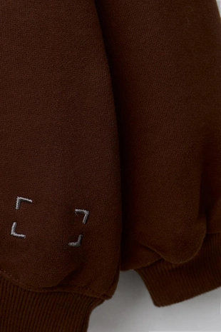 Dark brown | 1880/913/716 - Zara Однотонная толстовка с воротником-стойкой