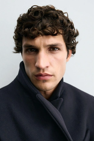 Двубортное пальто из смесовой шерсти MANTECO ®- Заказать в России