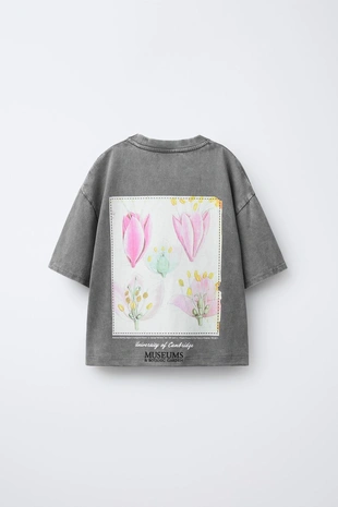 Anthracite grey | 2614/721/807 - Zara Футболка с принтом