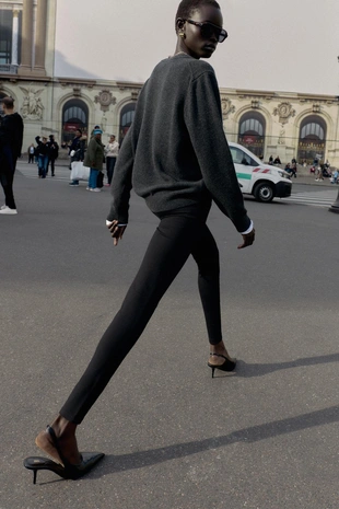 Легинсы с декоративными пуговицами- Заказать в России