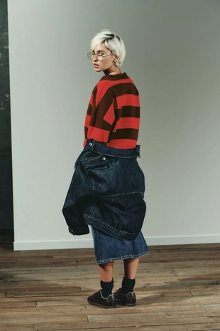 Джемпер поло в полоску- Заказать в России