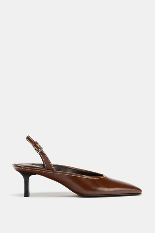 Туфли-мюли из кожи, лимитированная серия- Заказать в России