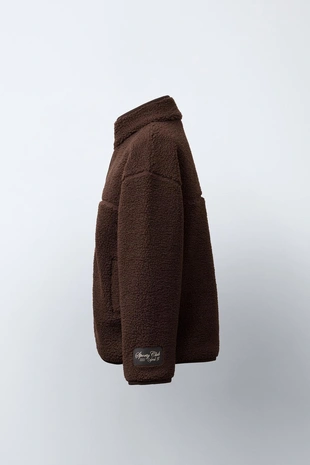 Brown | 2878/712/700 - Zara Куртка из искусственной овчины с оторочкой