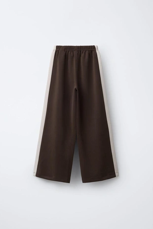 Брюки WIDE LEG с лампасами из модала- Заказать в России