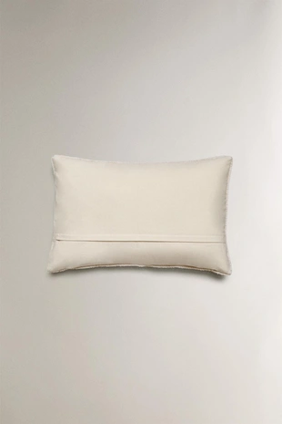 Подушка с изображением ёлки и собаки из шерстяной смеси- Заказать в России