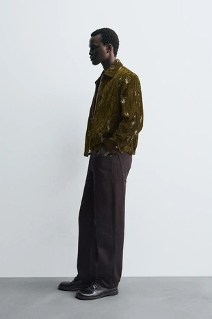 Жаккардовая куртка с рельефным узором- Заказать в России