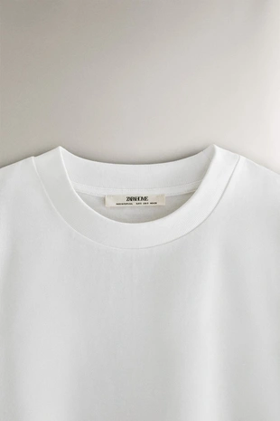 Купить Zara Футболка из хлопка с короткими рукавами