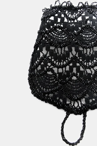 Кружевные перчатки с бисером- Заказать в России