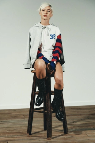 Купить Zara Футболка VARSITY в полоску
