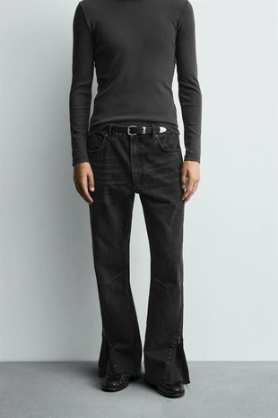 Купить Zara Джинсы FLARE FIT с молниями