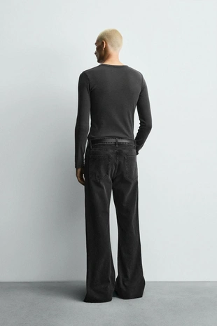 Charcoal | 0840/310/822 - Zara Джинсы FLARE FIT с молниями