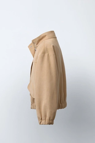camel | 6588/684/704 - Zara Куртка из саржи