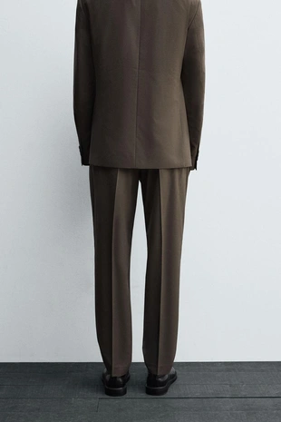 Taupe grey | 1564/361/832 - Zara Костюмные брюки SLIM FIT