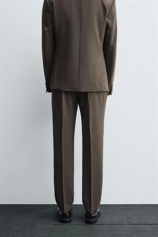 Brown / Taupe | 1564/301/737 - Zara Костюмные брюки комфортной посадки