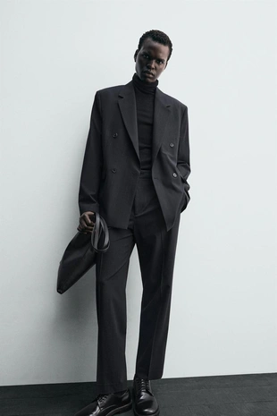 Костюмные брюки в тонкую полоску- Заказать в России