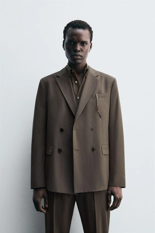 Купить Zara Двубортный костюмный блейзер