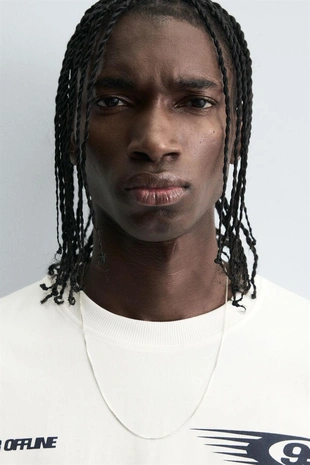 Футболка с контрастным текстовым принтом- Заказать в России