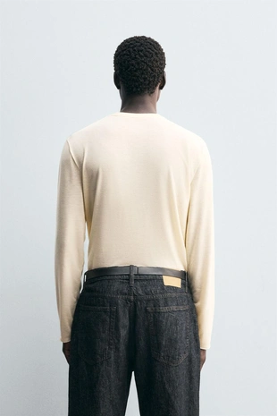 White | 5644/385/250 - Zara Легкая футболка с длинными рукавами