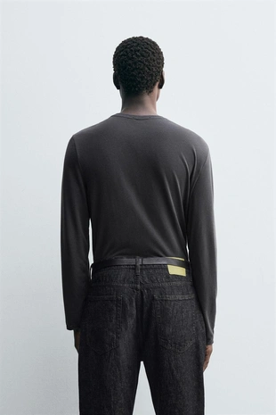 Dark grey | 5644/385/922 - Zara Легкая футболка с длинными рукавами