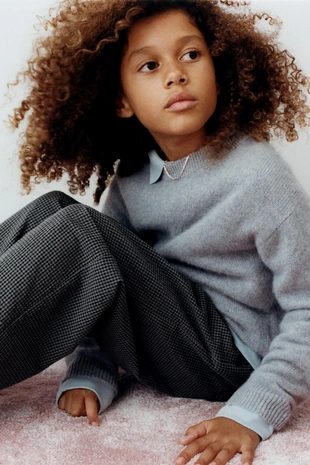 Брюки в клетку виши с воланами- Заказать в России