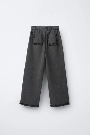 Брюки в клетку виши с воланами- Заказать в России