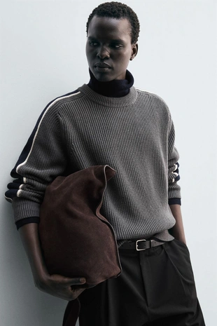 Джерси в стиле COLOR BLOCK с полосами- Заказать в России