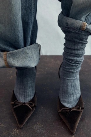 Туфли-мюли на каблуке- Заказать в России