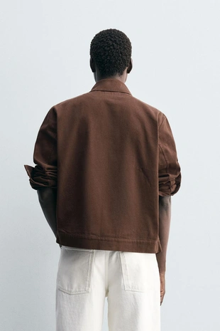 Куртка-рубашка с вышивкой из рельефной ткани- Заказать в России