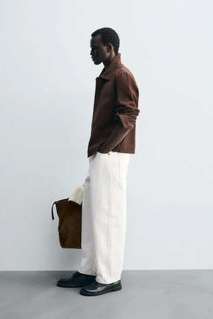 Куртка-рубашка с вышивкой из рельефной ткани- Заказать в России