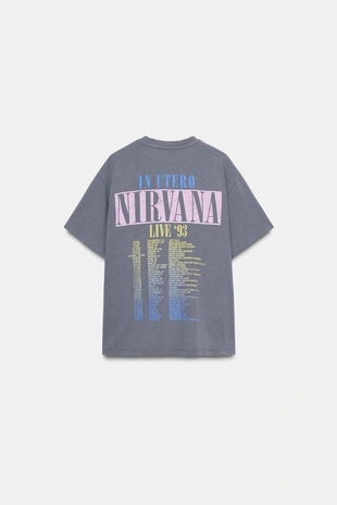 Футболка с эффектом потертости NIRVANA©- Заказать в России
