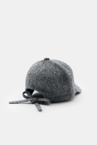 Grey | 1023/270/802 - Zara Трикотажная кепка с завязками