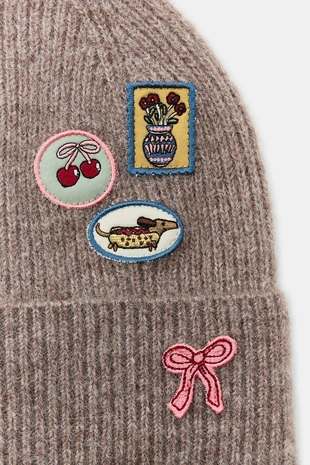 Шапка бини с нашивками- Заказать в России