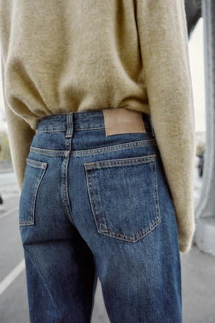 Джинсы Z1975 WIDE LEG укороченные с высокой посадкой- Заказать в России