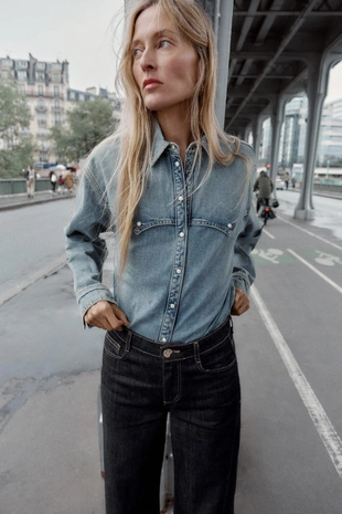 Джинсы Z1975 WIDE LEG с высокой посадкой- Заказать в России