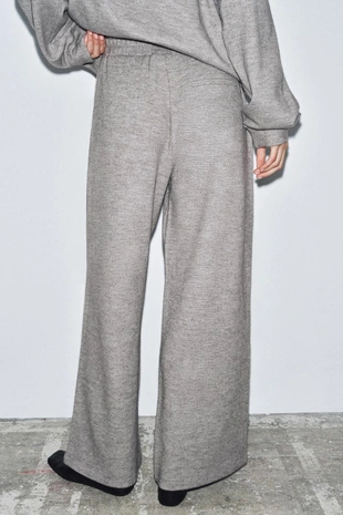 Taupe grey | 5070/637/832 - Zara Широкие брюки из мягкой ткани